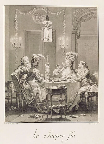 The Fine Supper, 1781, engraved by I. S. Helman (1743-1809)