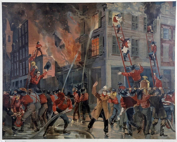 Fire and firefighters in New York