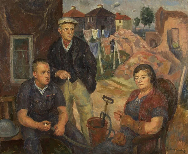 Fire Guard at Weston-super-Mare, 1943 (oil on canvas)