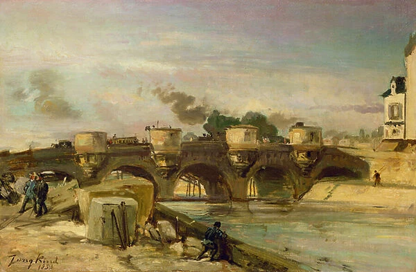 Fire on the Pont Neuf, 1853 (oil on canvas)