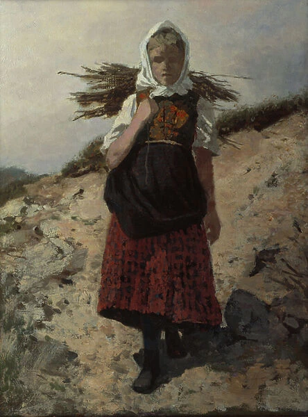Firewood gathered (oil on canvas)