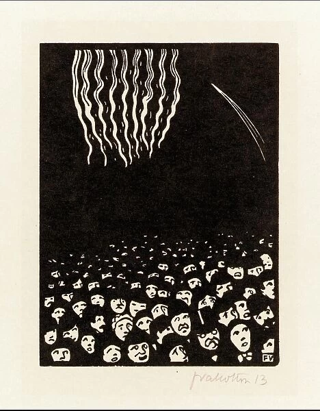 Fireworks (Scene from the April 1900 Worlds Fair in Paris), 1901 (woodcut)