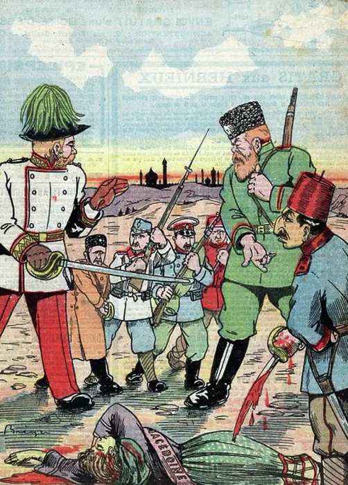 Framed Print : First Balkan War: Caricature representation of Austria Hungary barely holding the countries of the Balkan League (Montenegro, Serbia) Framed Print : First Balkan War: Caricature representation of Austria Hungary barely holding the countries of the Balkan League (Montenegro, Serbia)