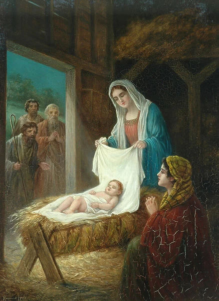 First Christmas Morn, c. 1899 (oil on canvas)