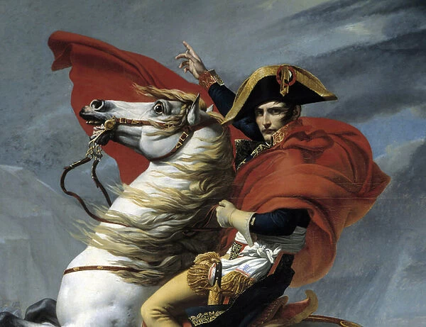 The First Consul Napoleon Bonaparte (1769-1821) crossing the Alps at the pass of