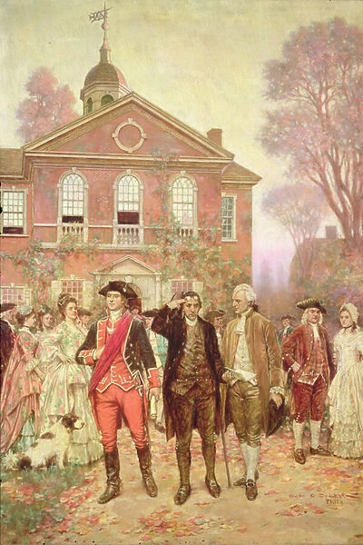 The First Continental Congress, Carpenters Hall, Philadelphia in 1774, 1911 (oil on canvas)