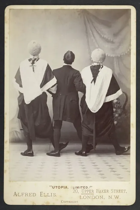 Framed Print : The First Performance of Gilbert and Sullivan's Comic Opera Utopia, Limited, 1893 (b / w photo)