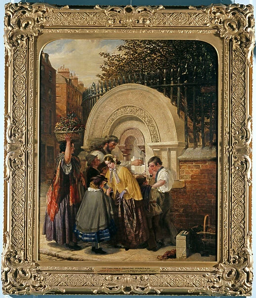 The First Public Drinking Fountain, 1859-60 (oil on canvas)