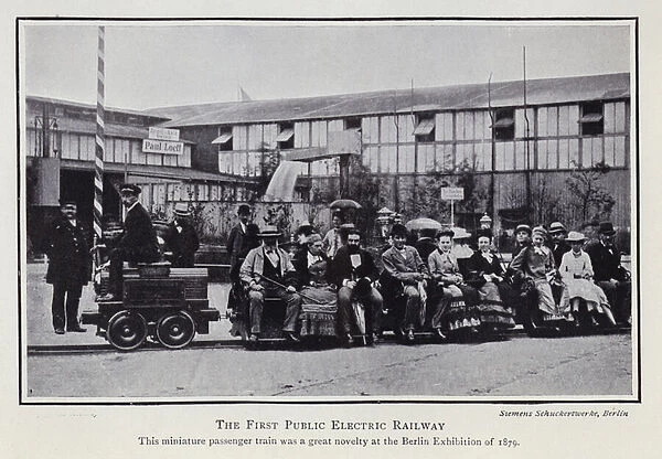 The first public electric railway (b  /  w photo)