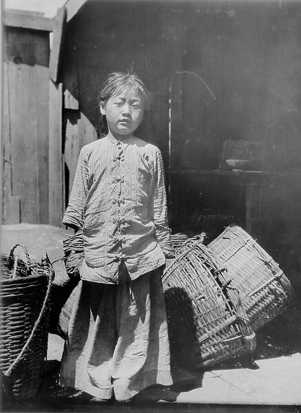 The Fish Dealers Daughter, Chinatown, San Francisco, 1896-1906 (b  /  w photo)