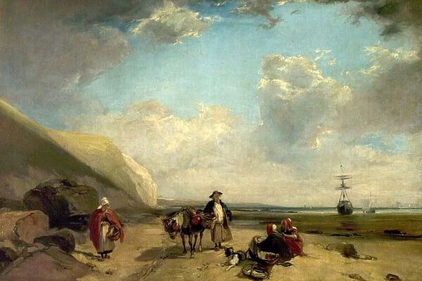 Fisherfolk on the Coast of Normandy, 1824 (oil on canvas)