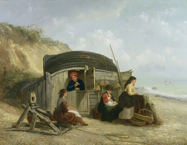 The Fishermans Home (oil on canvas)