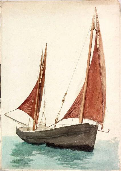 Fishing Boat (bodycolour on paper)