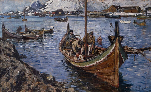 Fishing boats, Lofoten, 1888