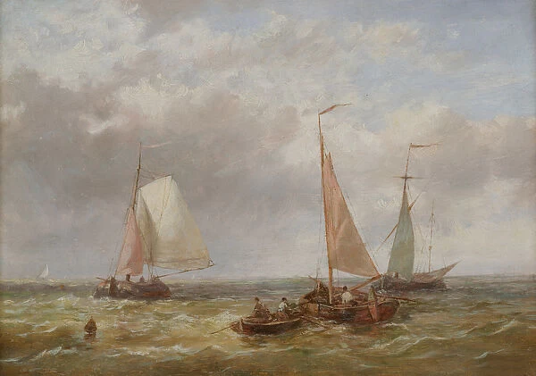 Fishing Boats at Sea (panel)