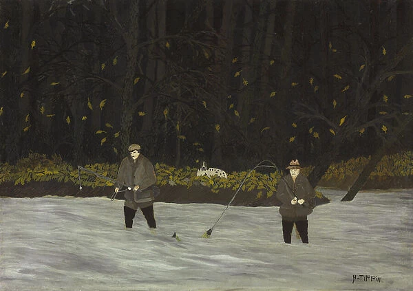 Fishing in the Brandywine: Early Fall, 1932 (oil on canvas)