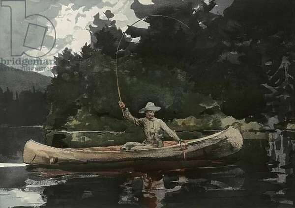Fishing in the North Woods, published by L. Prang & Co