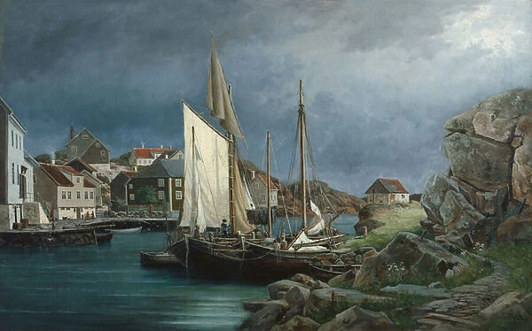 Fishing village, 1875