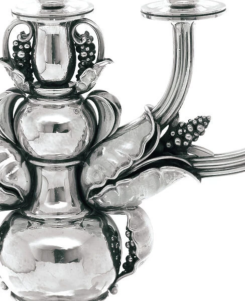 Detail of a five-light candelabra, 1935-44 (silver) (see also 997169)