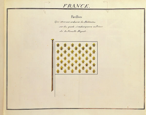 Flag of a Prince of the Royal Family, from Pavillons des Puissances Maritimes
