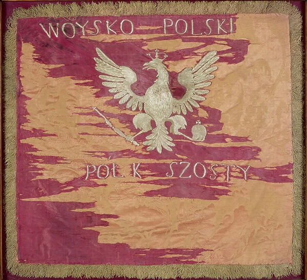 Flag of the Sixth Infantry Regiment of the Duchy of Warsaw, 1807 (silk)