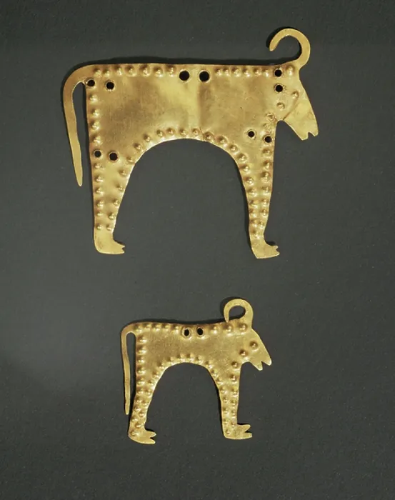 Framed Print : Flat figures of bovines