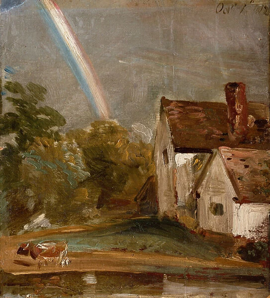 Flatford Lock and Mill (oil)