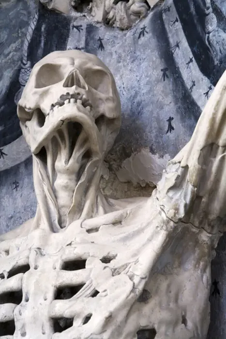 Framed Print : Flayed, or The Skeleton, detail (stone)