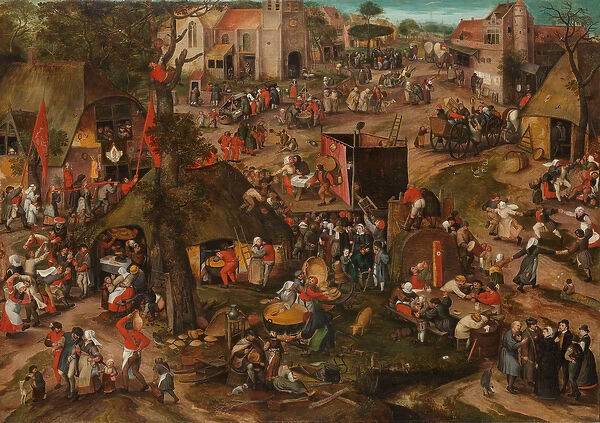 A Flemish Kermis with a Performance of the Farce Een cluyte van Plaeyerwater, c