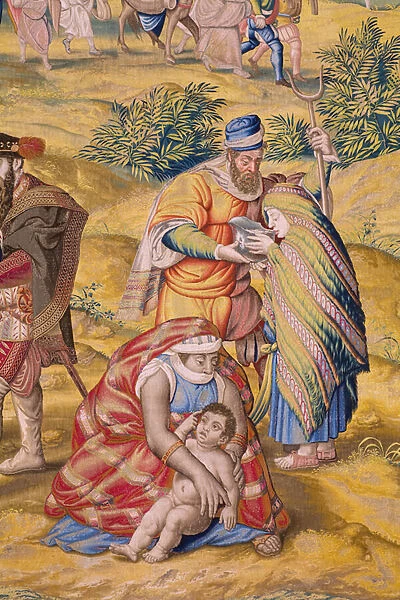 Flemish tapestry. Series The conquest of Tunis: The plunder of Tunis (De plundering van Tunis). Cartoonist Jan Cornelisz Vermeyen. Atelier Willem de Pannemaker, Brussels. Ca 1545. Detail