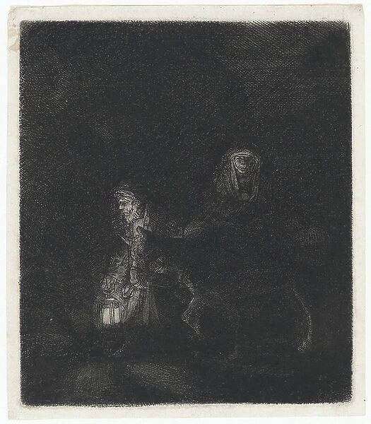 The flight into Egypt, nocturnal effect, 1651 (Etching)