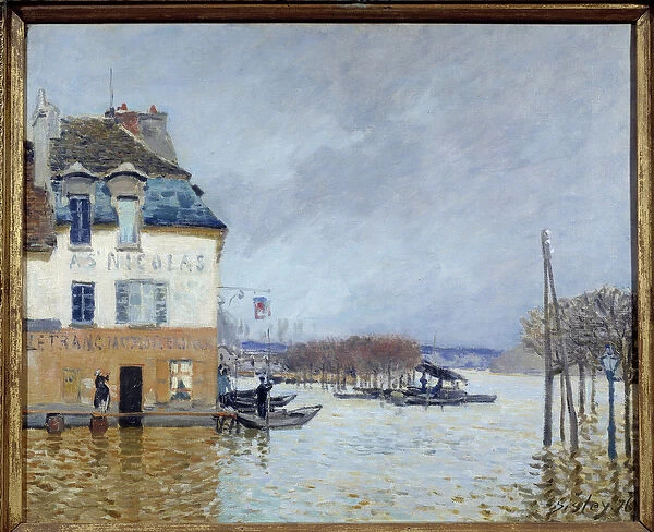 Flood, Port Marly (Port-Marly) Painting by Alfred Sisley (1839-1899) 1876 Sun