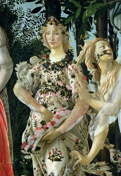 Detail of Flora as the Hour of Spring, from the Primavera (allegory of Spring)