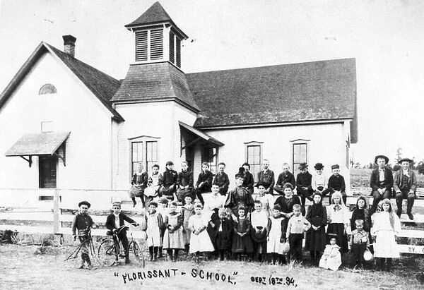 Florissant School, 1894 (b  /  w photo)