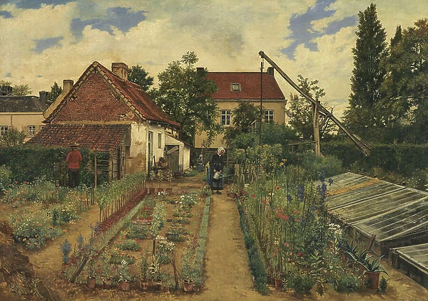 The Flower Garden, 1864 (oil on canvas)