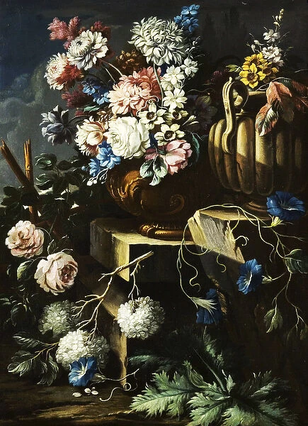 Flower Piece (oil on canvas)