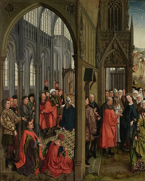 The Flowering of Joseph's Rod and the Betrothal of the Virgin (oil on panel)