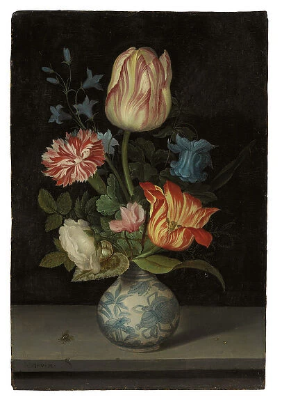 Flowerpiece in a Wanli vase (oil on panel)