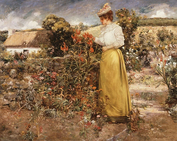 Among the Flowers, Giverny, 1890 (oil on canvas)