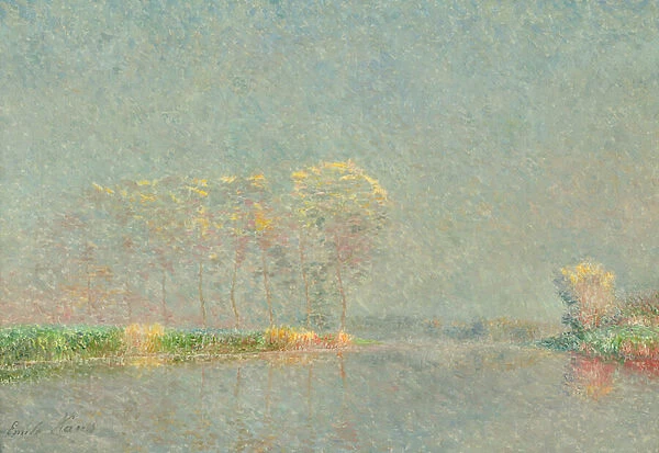 Fog on the Lys (oil on canvas)