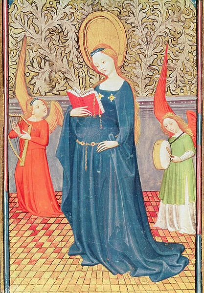 Fol. 144v St. Cecilia, from the Book of Hours of Don Duarte (vellum)