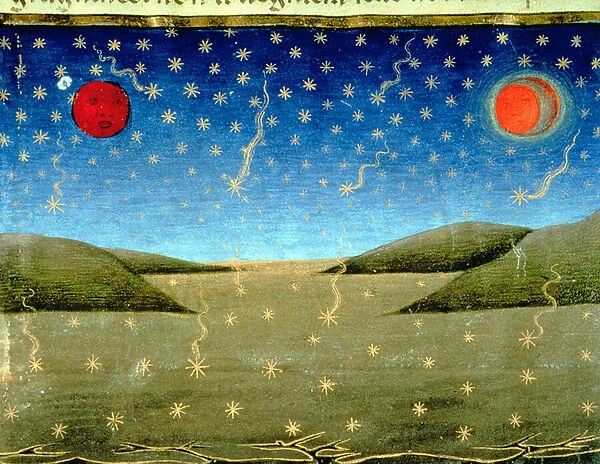 Fol. 149va The Last Judgement: The stars fall and everything is turned upside down (vellum)