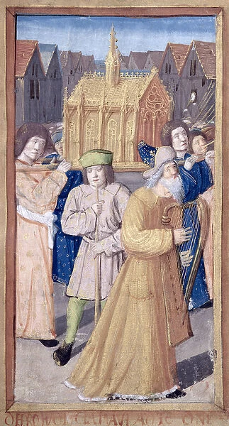 Fol. 56r David and the Ark of the Covenant, from Heures a l Usage de Rome