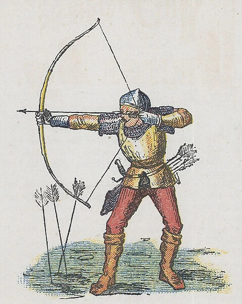 Foot archer with long bow
