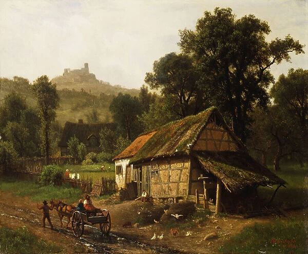 In the Foothills, 1861 (oil on board)