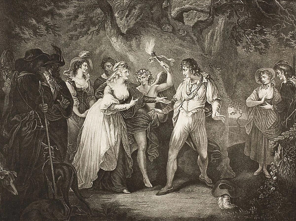 The Forest, Act V, Scene IV, from As You Like It, from The Boydell Shakespeare Gallery