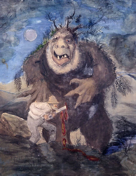Forest Troll, 1890 (w  /  c & pencil on paper)