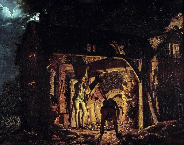 A forge in the 18th century Painting by Joseph Wright of Derby (1734-1797