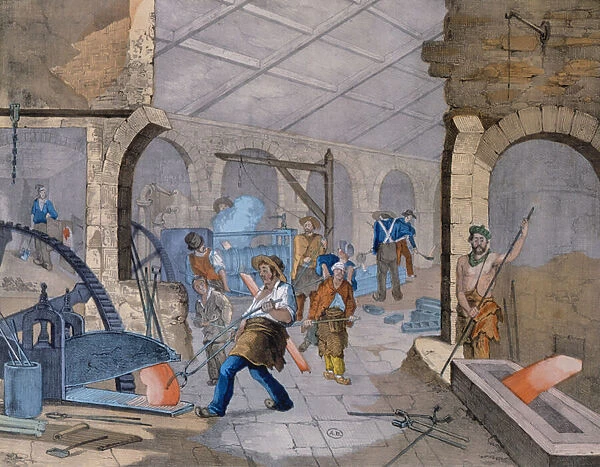 Forges, c. 1860 (colour litho)