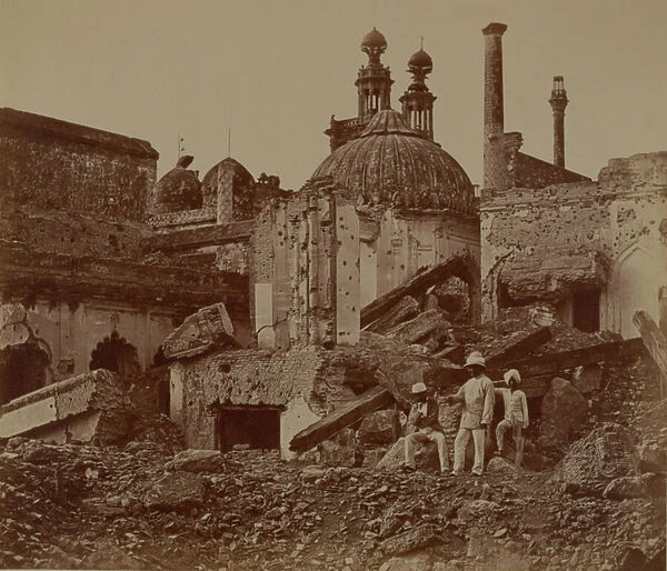 Fort Lucknow after the Indian mutiny, 1857 (b  /  w photo)